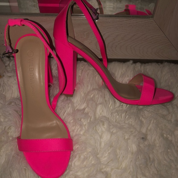 bright pink heels